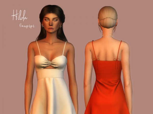 The Sims Resource: Hilda Dress by Laupipi