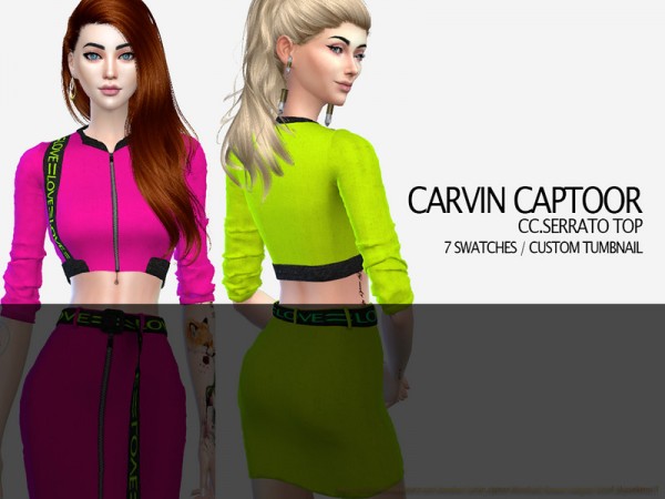  The Sims Resource: Serrato Top by carvin captoor