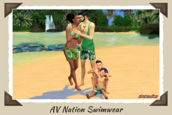  Strenee sims: AV Nation Inspired Swimwear for the Family