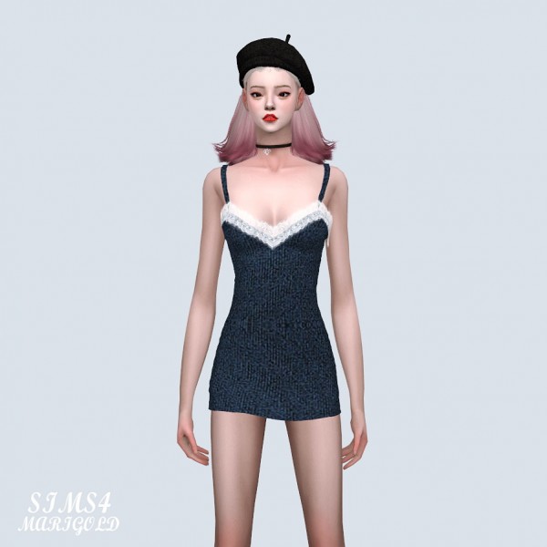  SIMS4 Marigold: Lace Mini Dress