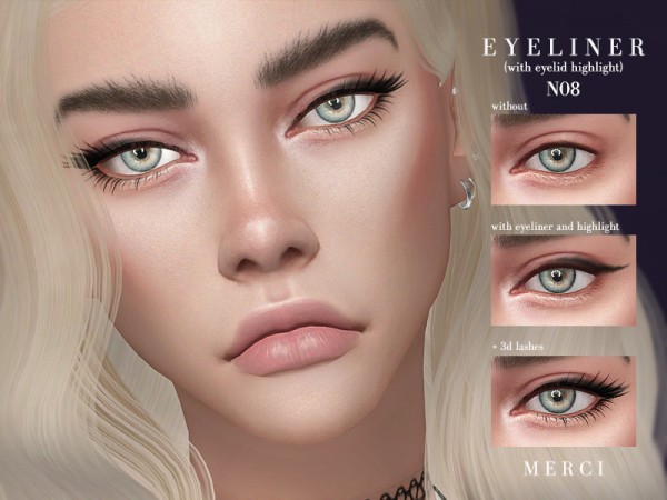  The Sims Resource: Eyeliner N08 by Merci