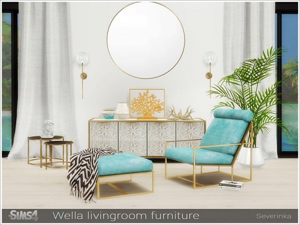  The Sims Resource: Wella livingroom furniture by Severinka