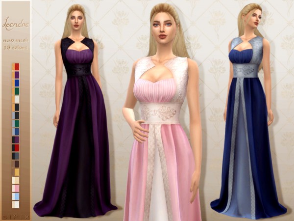The Sims Resource: Leandra Gown by Sifix • Sims 4 Downloads