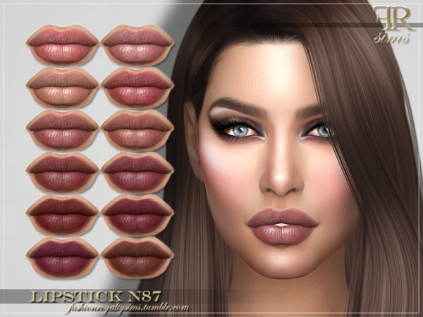  The Sims Resource: Lipstick N87 by FashionRoyaltySims