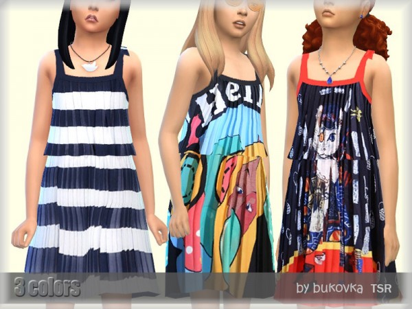  The Sims Resource: Sundress Pleating by bukovka