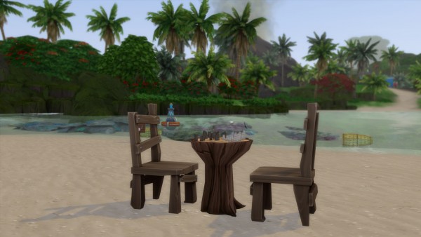  Mod The Sims: The castaways wood chess by Serinion