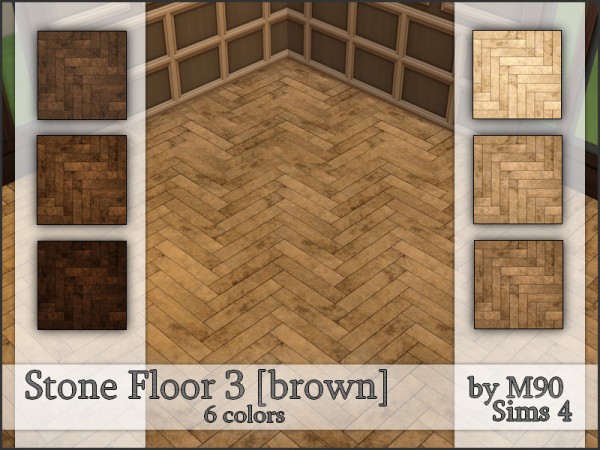  The Sims Resource: Stone Floor 3 brown by Mircia90