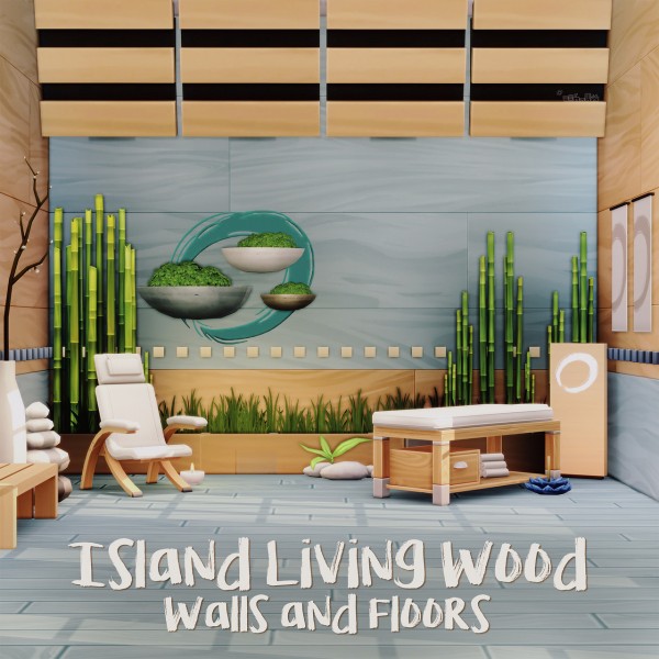 Picture Amoebae: Island living wood walls and floors