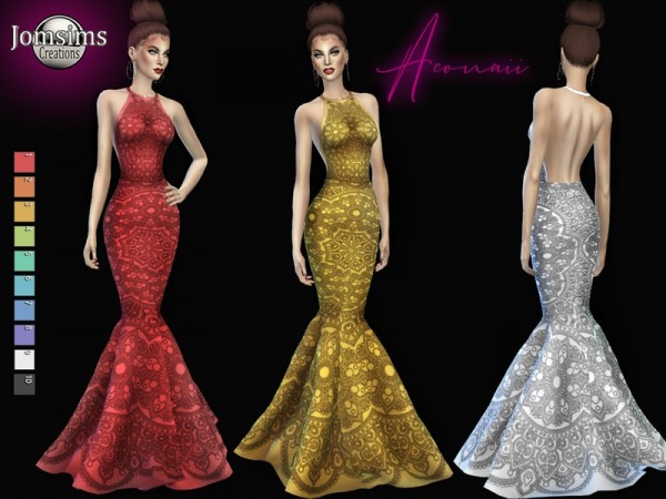  The Sims Resource: Aconaii dress by jomsims