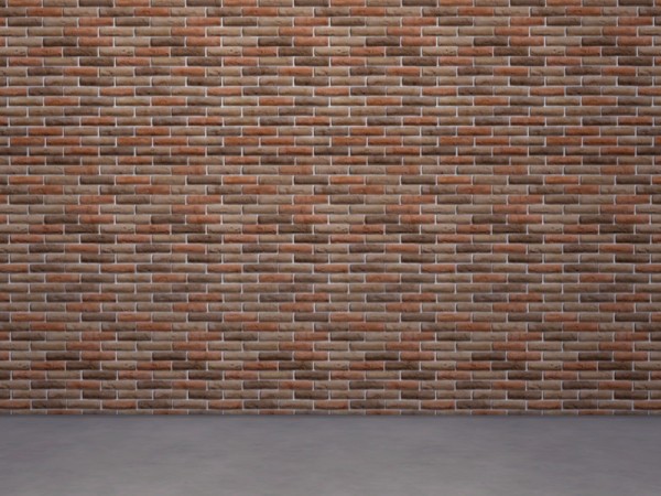  The Sims Resource: Brick walls by LeaIllai