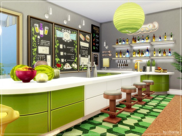  The Sims Resource: Three Fruits Bar by Lhonna