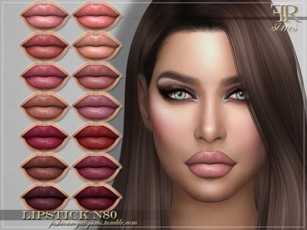  The Sims Resource: Lipstick N80 by FashionRoyaltySims
