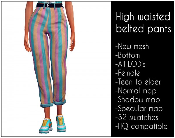  Lazyeyelids: High waisted belted pants