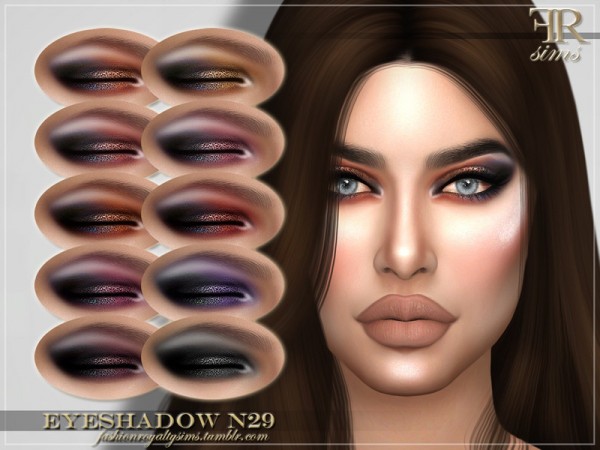 The Sims Resource: Eyeshadow N29 by FashionRoyaltySims