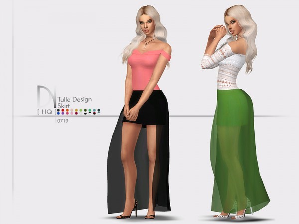  The Sims Resource: Tulle Design Skirt by DarkNighTt