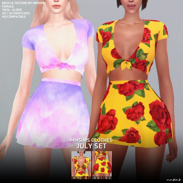  MMSIMS: July Top and Skirt Set
