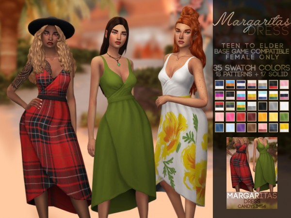 Candy Sims 4: Margarita Dress