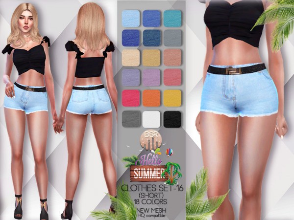  The Sims Resource: Clothes Set 16 Shorts by busra tr