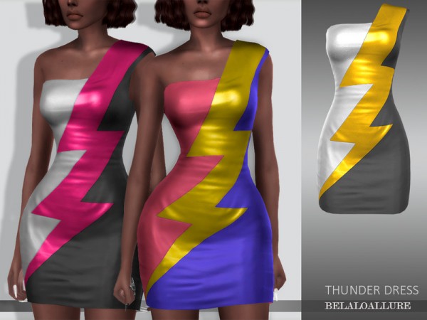  The Sims Resource: Thunder dress by belal1997