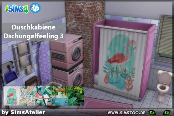  Blackys Sims 4 Zoo: Shower cabin jungle feeling 3 by SimsAtelier