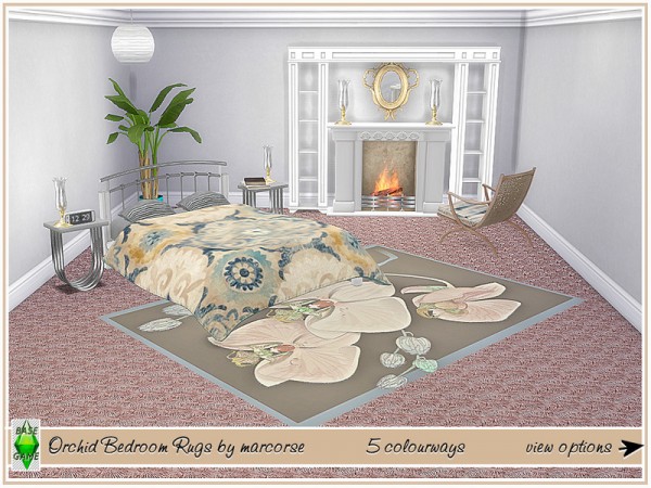  The Sims Resource: Orchid Bedroom Rugs by marcorse