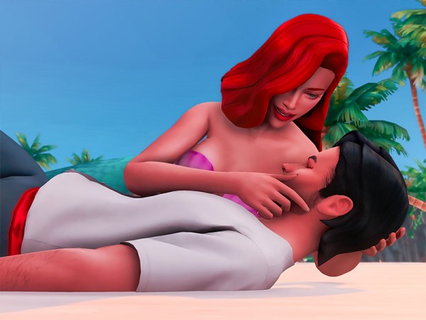  The Sims Resource: Ariel Saves Eric Pose Pack by KatVerseCC