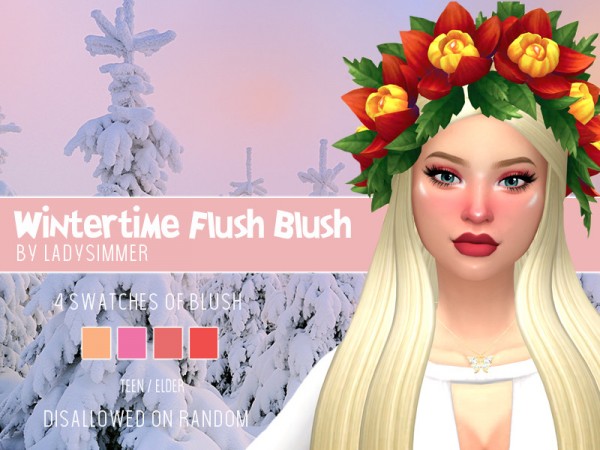 The Sims Resource: Wintertime Flush Blush by LadySimmer94
