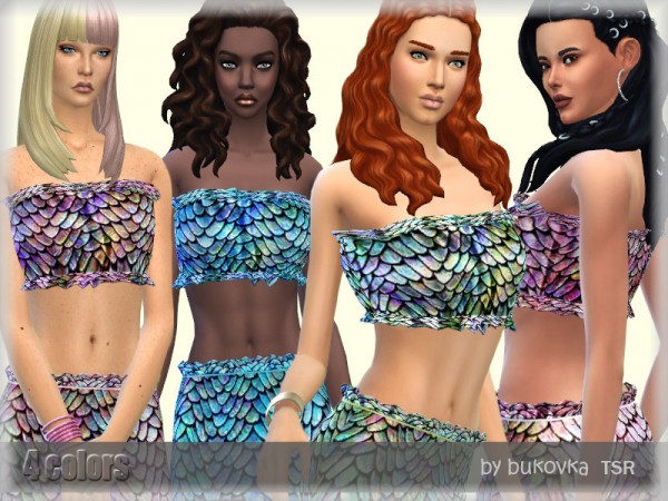  The Sims Resource: Top Mermaid by bukovka