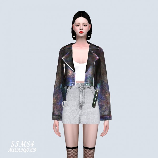  SIMS4 Marigold: Hologram Jacket With Sleeveless