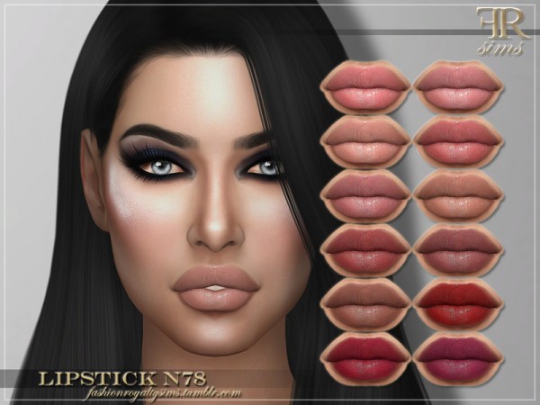  The Sims Resource: Lipstick N78 by FashionRoyaltySims