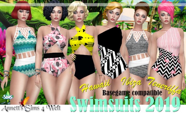  Annett`s Sims 4 Welt: Swimsuits 2019   Hawaii/Ibiza/Teneriffa