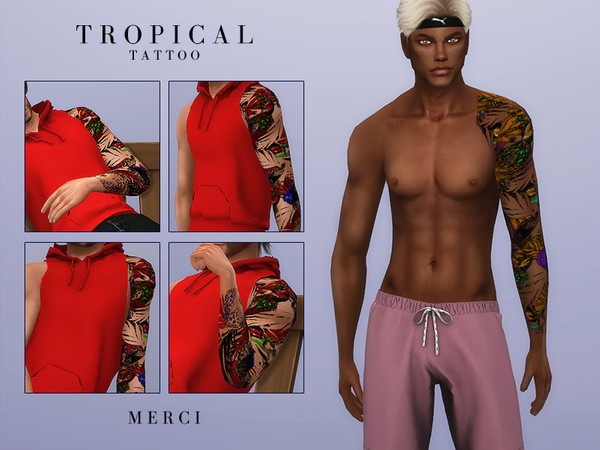  The Sims Resource: Tropical Tattoo by Merci