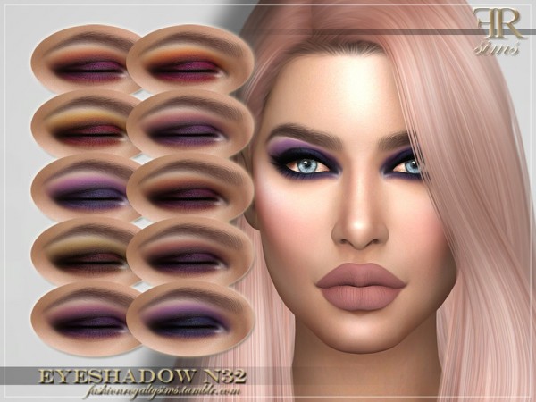  The Sims Resource: Eyeshadow N32 by FashionRoyaltySims