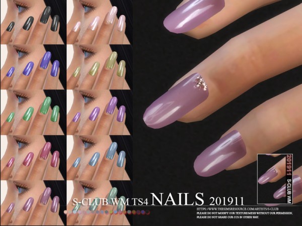  The Sims Resource: Nails 201911 by S Club