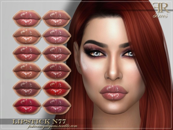  The Sims Resource: Lipstick N77 by FashionRoyaltySims