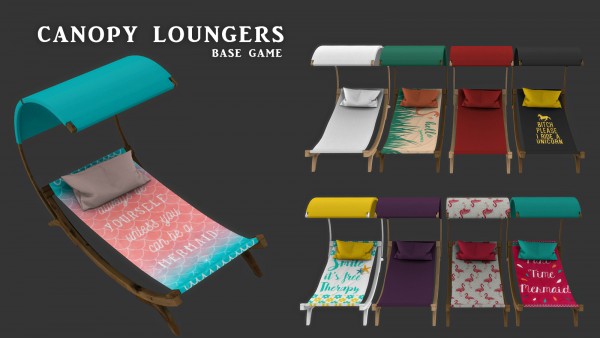  Leo 4 Sims: Canopy Loungers
