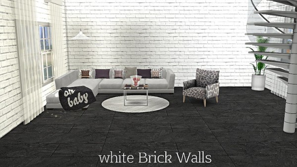  Blooming Rosy: White Brick and Plaster Walls