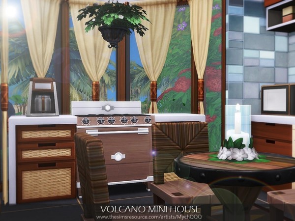  The Sims Resource: Volcano Mini House by MychQQQ