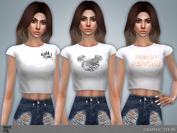  The Sims Resource: Graphic Tee 06 by Black Lily