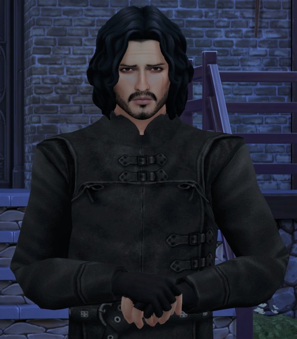  Mod The Sims: Game of Thrones Sword In The Darkness Jon Snow Nights Watch Outfit by HIM666