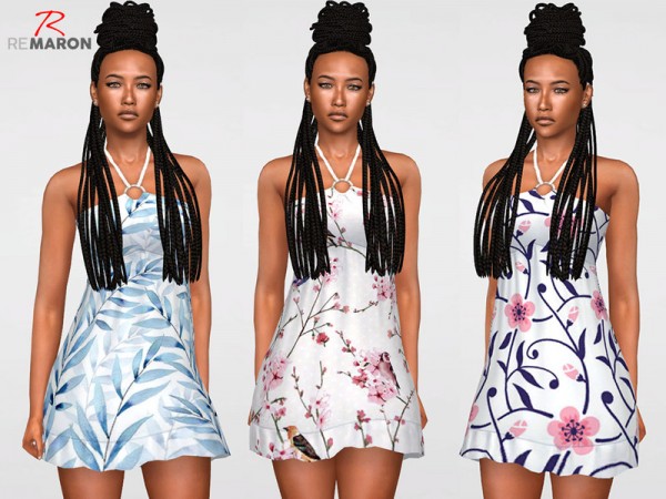  The Sims Resource: Floral Dress 2 by remaron
