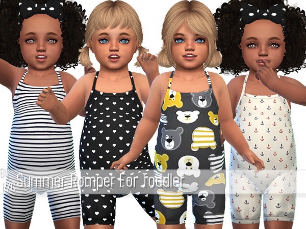  The Sims Resource: Summer Romper For Toddler by Pinkzombiecupcakes