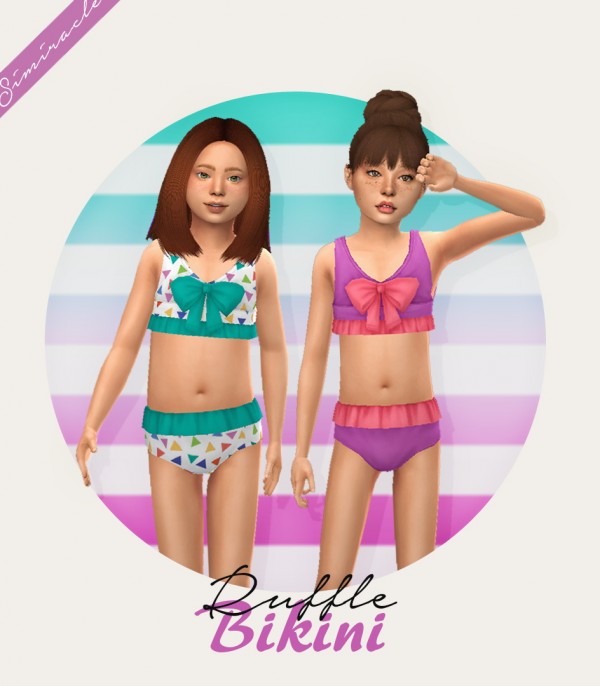  Simiracle: Ruffle Swimsuit with Bow   Kids Version