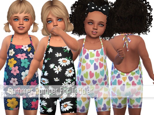  The Sims Resource: Summer Romper For Toddler by Pinkzombiecupcakes