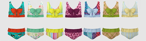  Simiracle: Ruffle Swimsuit with Bow   Kids Version