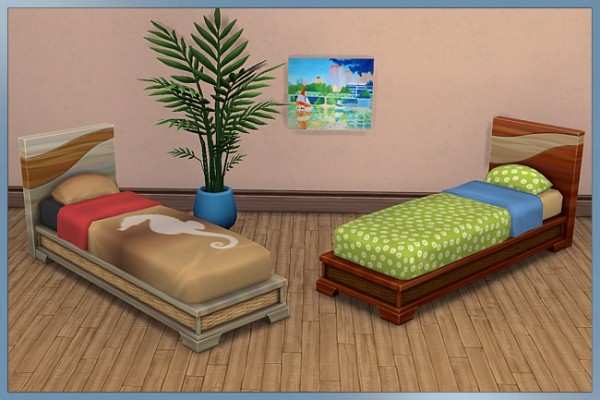  Blackys Sims 4 Zoo: Single Bed Blown by Cappu