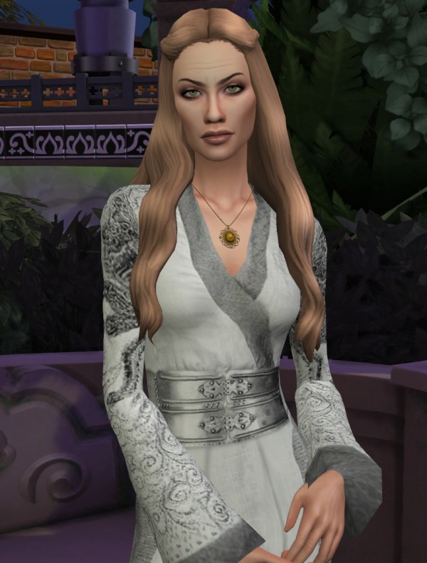  Mod The Sims: Game of Thrones Cersei Lannister Pink Swirl Dress by HIM666