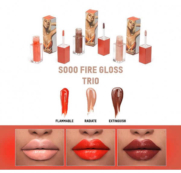  Kenzar Sims: Soo fire trio lipgloss