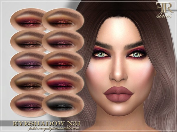  The Sims Resource: Eyeshadow N31 by FashionRoyaltySims