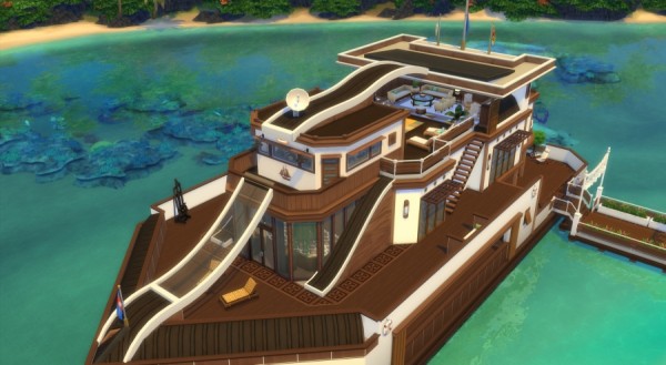  Sims Artists: Yacht Paradise on the water
